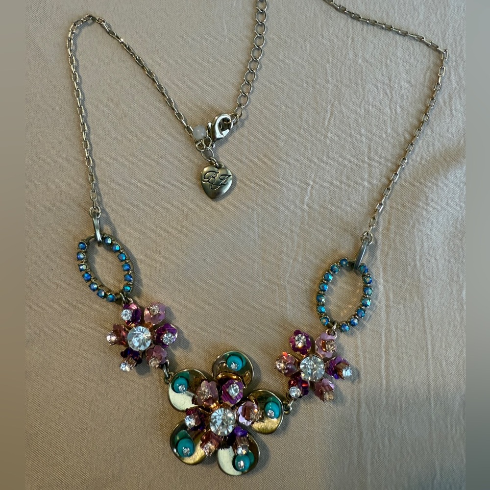 Betsey Johnson Boardwalk Sweets Multicolor Floral Necklace